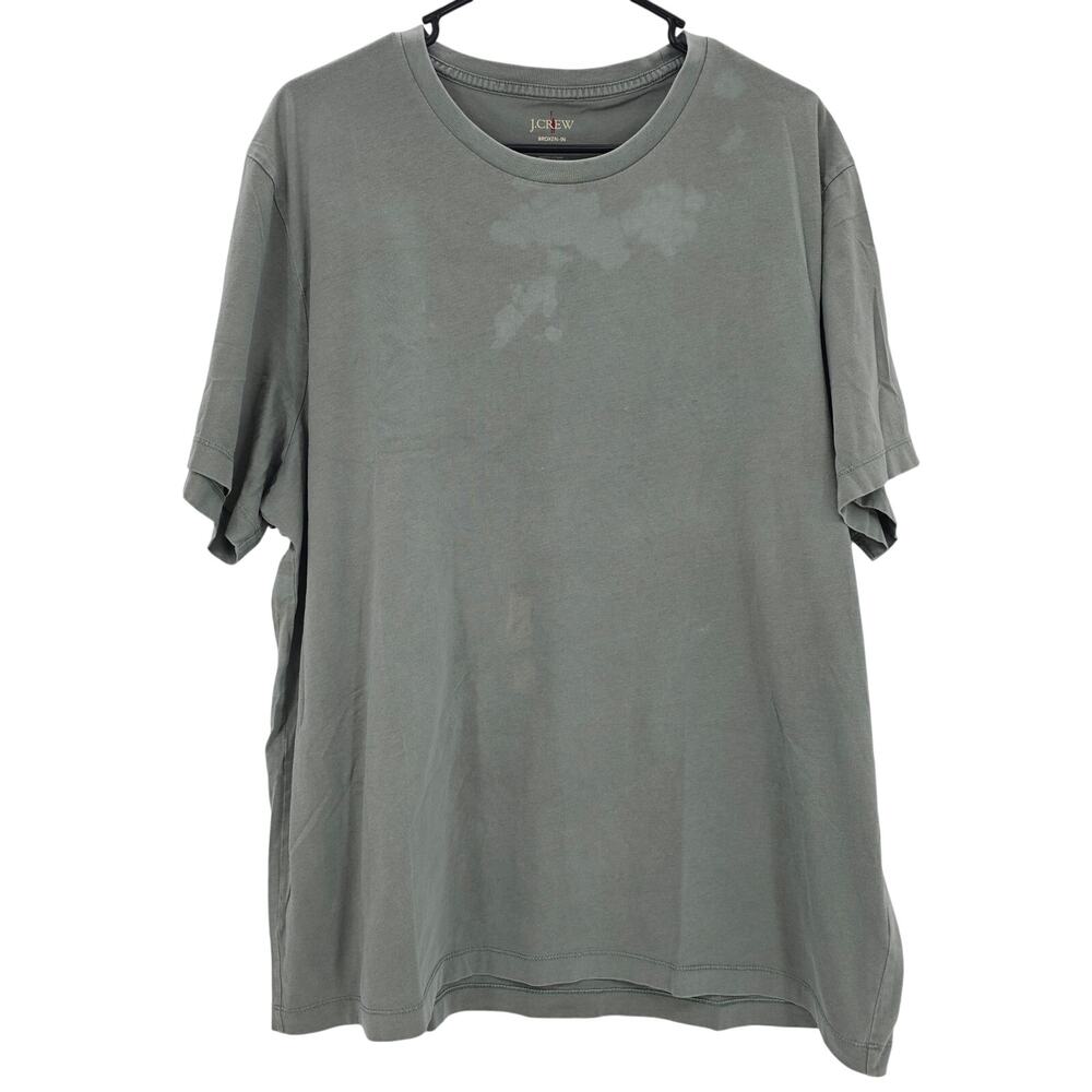 J. Crew Mens size XXL Broken in Short Sleeve Crewneck T-Shirt Green BW039 NEW